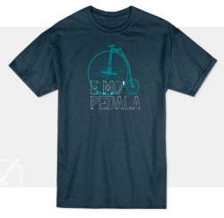 Tshirt cotone con scritta E mò pedala